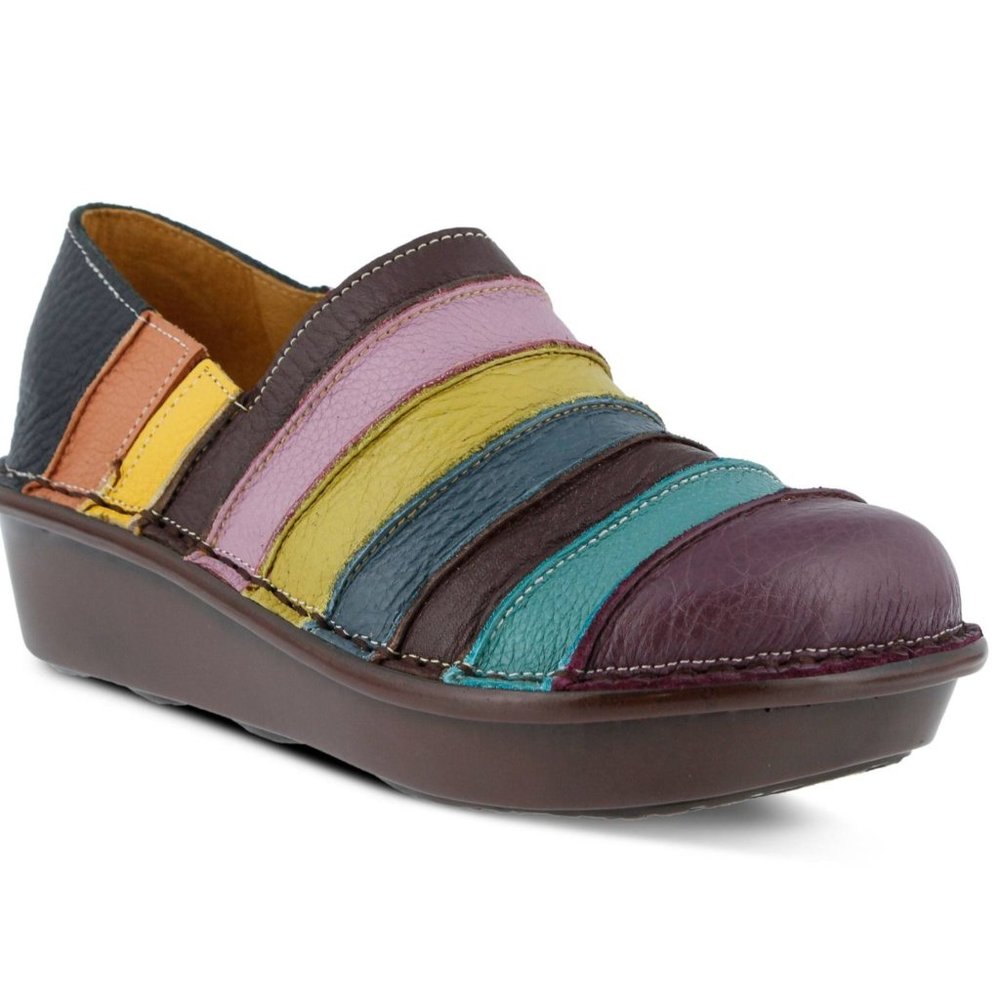 Spring Step fire fly rainbow slip on shoes size 9